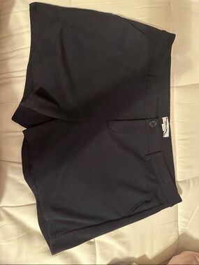 Liz Claiborne Navy High-Waist Button Shorts